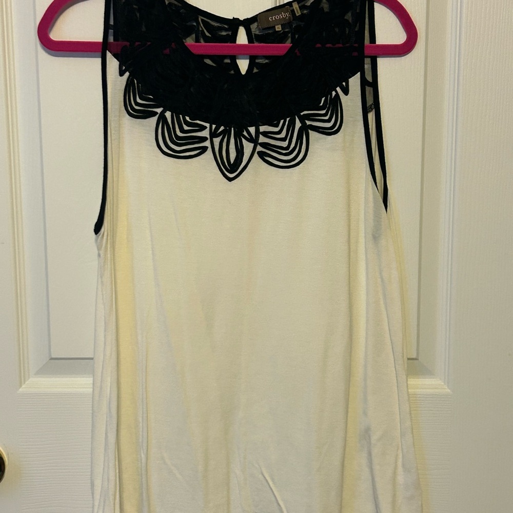Crosby Black and Cream Tank Top
